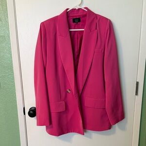 Vici Fuchsia Single-Button Blazer